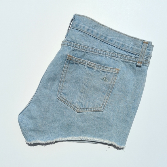 Rag & Bone Huntington Light Wash Mid Rise Cut Off Raw Hem Denim Jean Shorts 27 - Picture 12 of 13